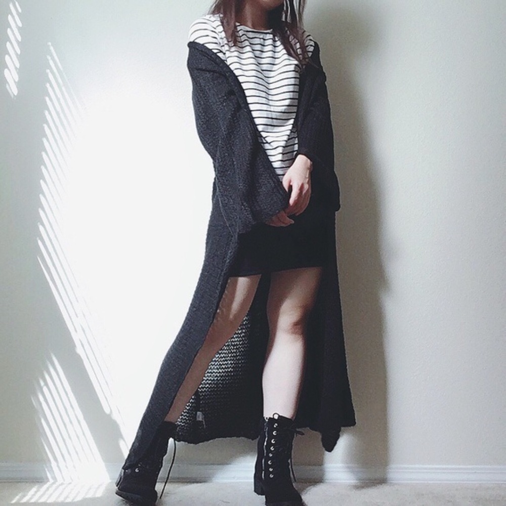 🏷BOGO-NWT Black Oversized Open-front cardigan - Picture 3 of 8